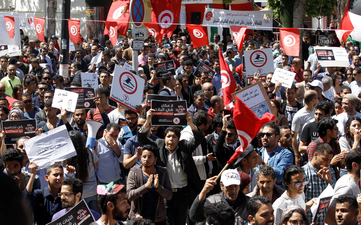 protests tunisian arab