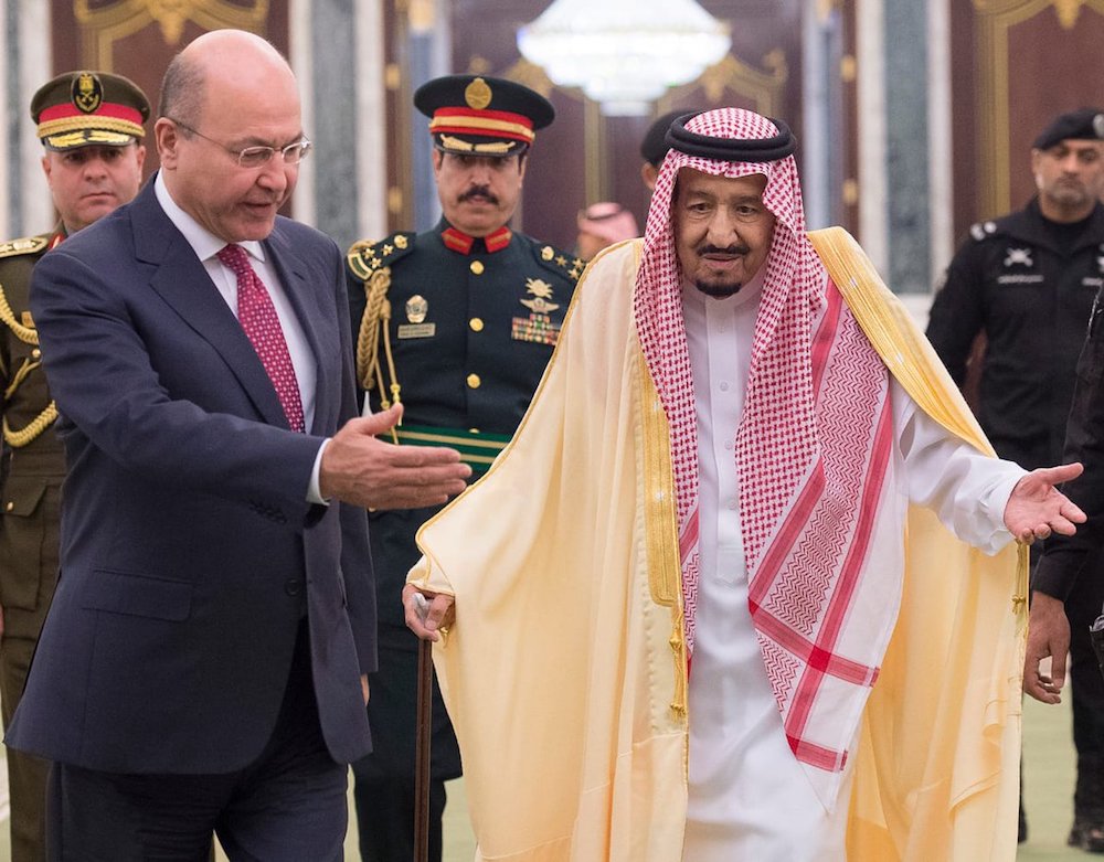 Saudi Arabia’s King Salman holds talks with Iraq President Barham Salih ...