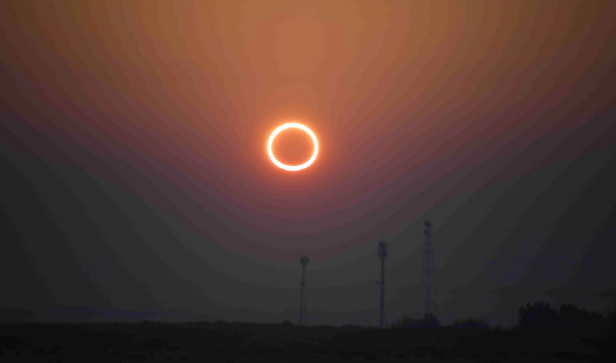 Crowds gather in Saudi Arabia to view rare solar eclipse Arab News