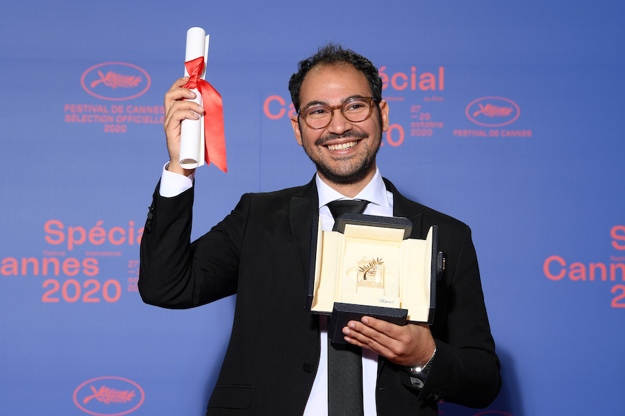 Sameh Alaa attends the Best Short Film Palme D'Or Award Ceremony at Cannes 2020. Getty Images