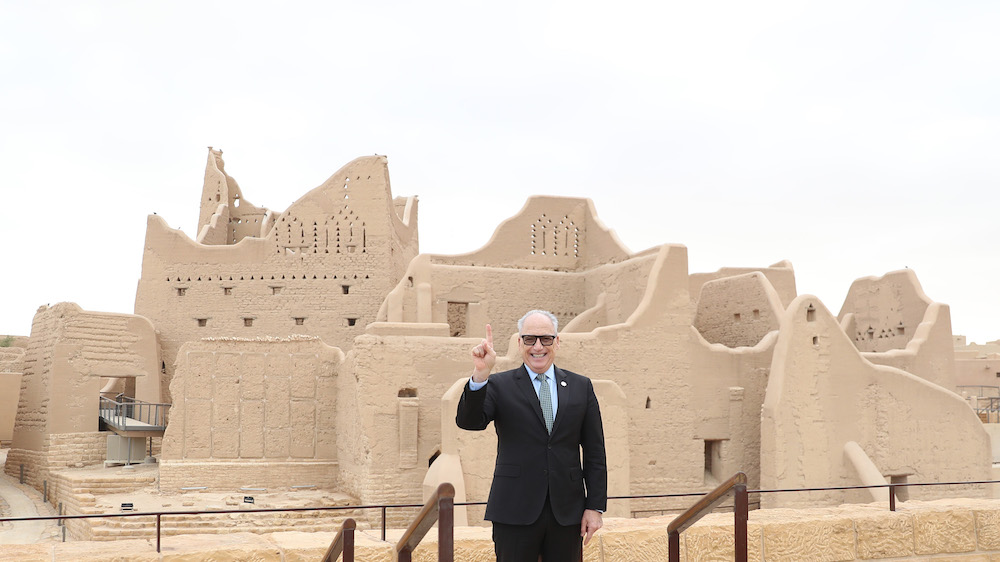 Jerry Inzerillo, CEO of the Diriyah Gate Development Authority (DGDA), at the birthplace of the Kingdom, Al-Turaif district. (Saleh Alanzi)