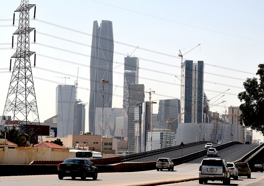 A picture taken on March 9, 2016 shows towers under construction at the King Abdullah Financial District in the Saudi capital Riyadh. (File/AFP)