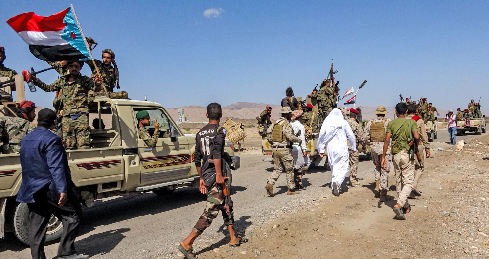 Saudi military officers also oversaw the demolition of sand barricades and trenches built by warring factions, and reopened the main road that links Aden with other southern provinces. (AFP)