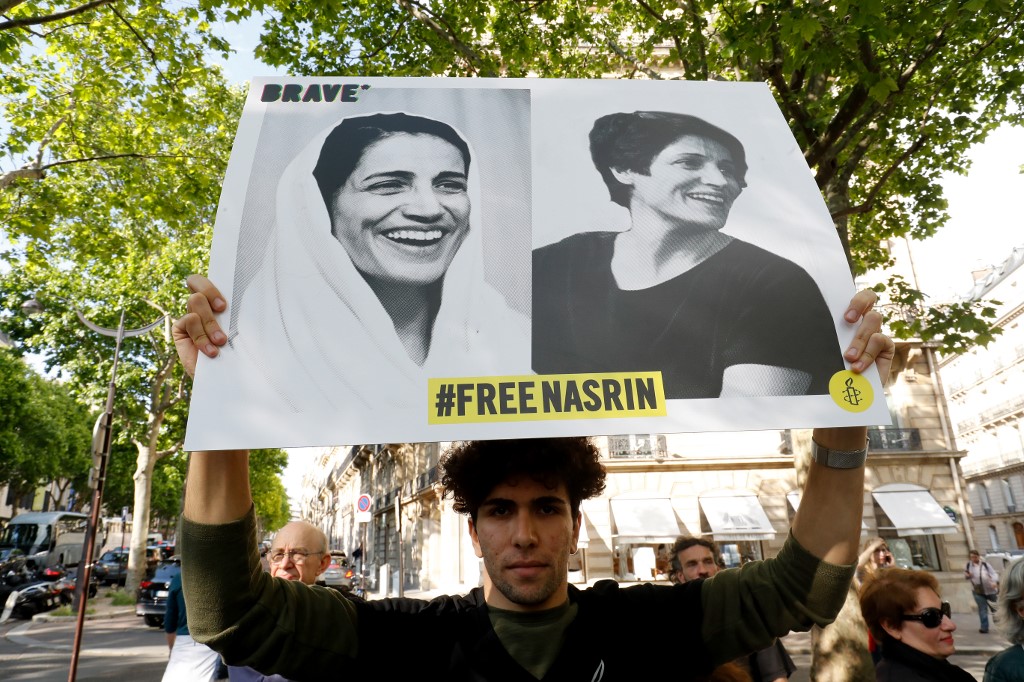  Human-rights lawyer Nasrin Sotoudeh was jailed last year in Iran. (AFP/File)