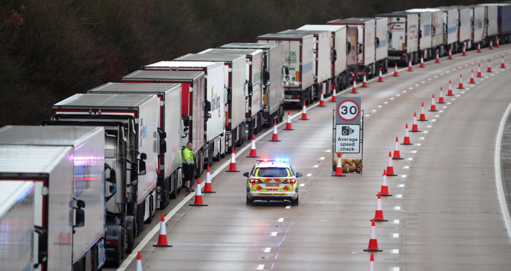 Around 60,000 passengers and 12,000 trucks cross the Channel between Britain and France each day. (Reuters)