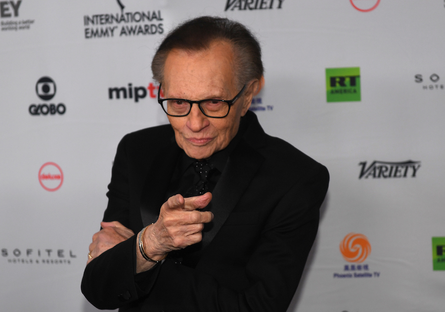 Legendary talk show host Larry King is in the hospital with coronavirus. File/AFP