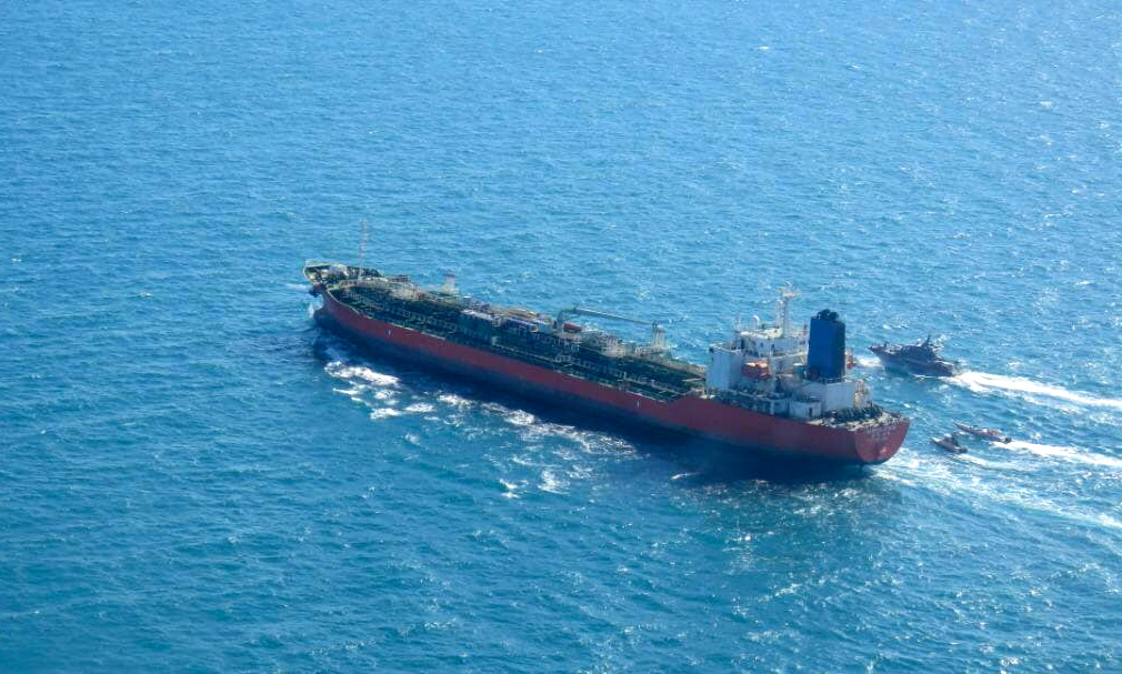 When Iranian “armed soldiers” boarded the South Korean-flagged oil tanker Hankuk Chemi on Jan. 4, 2021, they were implementing a longstanding if unstated policy of state piracy in the waters of the Gulf and the Strait of Hormuz. (AFP/File Photo)