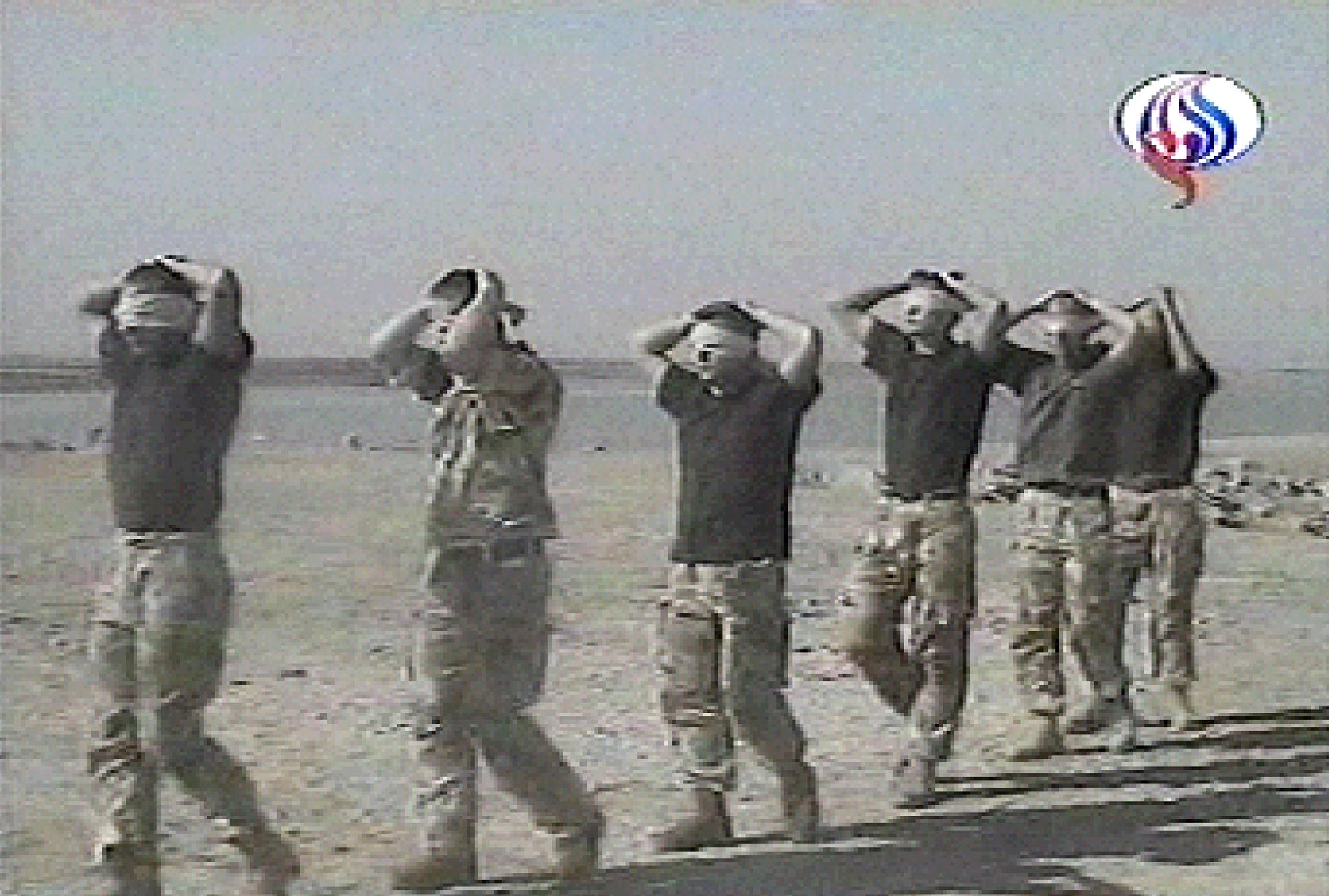 British servicemen were made to march blindfolded on the banks of the Shatt al-Arab waterway where they were detained in June 2004 by Iranian troops. The eight were arrested allegedly for straying into Iranian waters. The Shatt al-Arab straddles the border between Iran and southern Iraq. (AFP/File Photo)