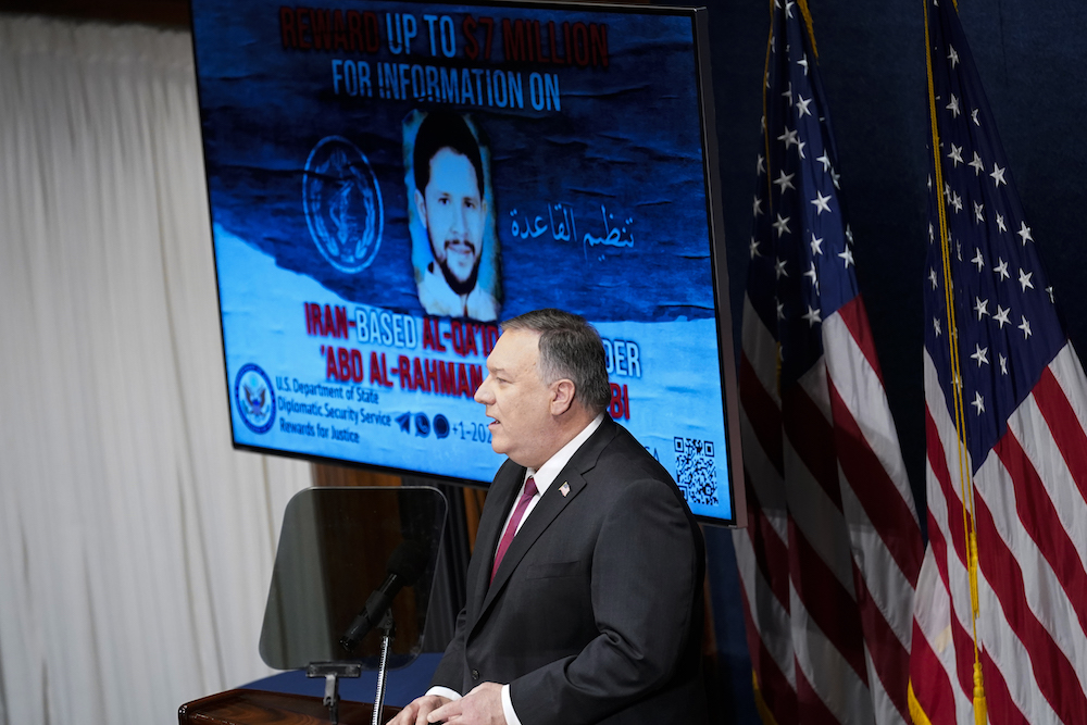 US Secretary of State Mike Pompeo claimed that arch-enemy Iran has become a new “home base” for Al-Qaeda worse than Afghanistan. (AFP/File Photo)