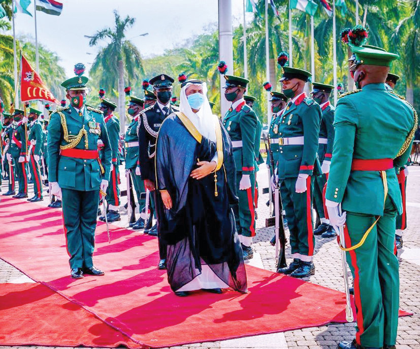 Faisal bin Ibrahim Al-Ghamdi, Saudi Arabia's new ambassador to Nigeria, gets a warm welcome in Abuja. (SPA)