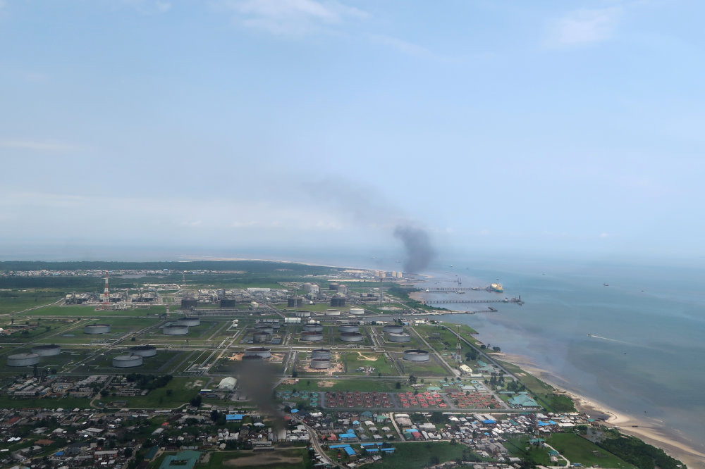 A view shows the Bonny oil terminal in the Niger delta which is operated by Royal Dutch Shell in Port Harcourt, Nigeria, on August 1, 2018. (REUTERS/File Photo)