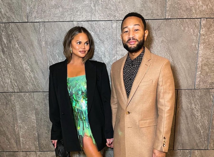 Chrissy Teigen showed off Jude Benhalim's Magma earrings. Instagram