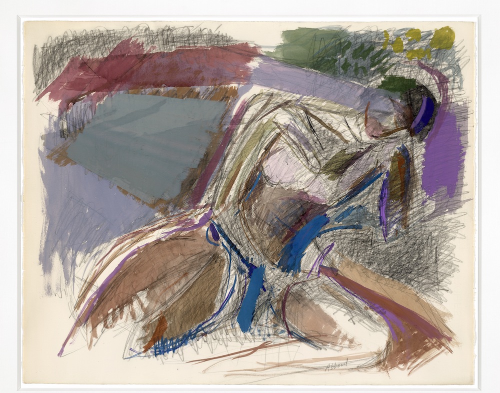 Shafic Abboud (b. 1926 – d. 2004), Nu. Gouache and charcoal on paper, c. 1969. Funded by CaMMEA. (Supplied)