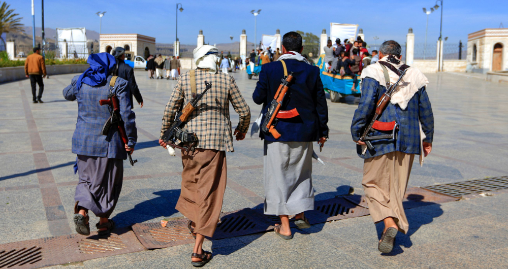 The Houthis seized Hazem and surrounding areas last March, paving the way for their fighters to push toward the oil- and gas-rich province of Marib. (AFP)