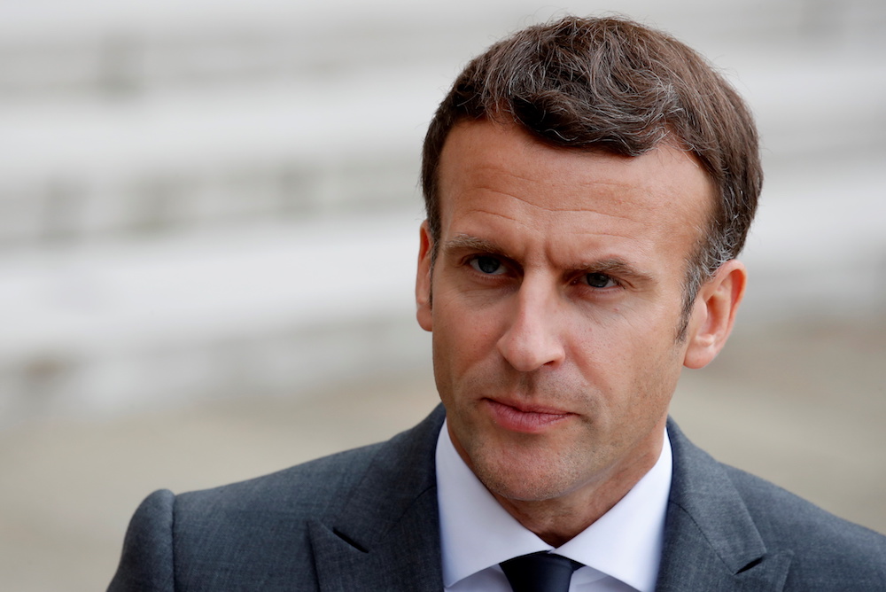 French President Emmanuel Macron at the Elysee Palace in Paris. (Reuters)