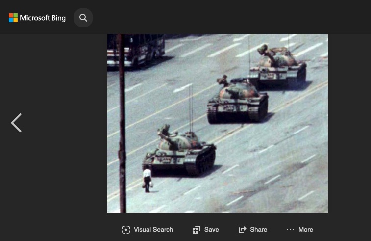 Images of the Tiananmen Square "tank man" started showing in Microsoft's Bing search engineer hours after critics raised concern over the disappearing images. 