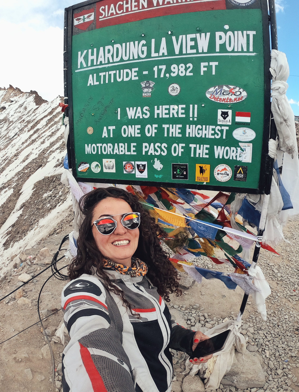 Asil Ozbay at Khardung La, a high-altitude mountain pass in the Indian territory of Ladakh. (Supplied)