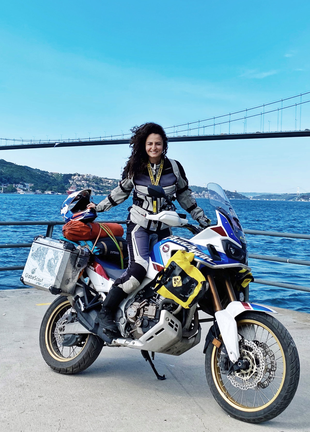 Asil Ozbay plans to travel alone through 16 African countries on her motorcycle to reveal Africa “through the eyes of a woman.” (Supplied)