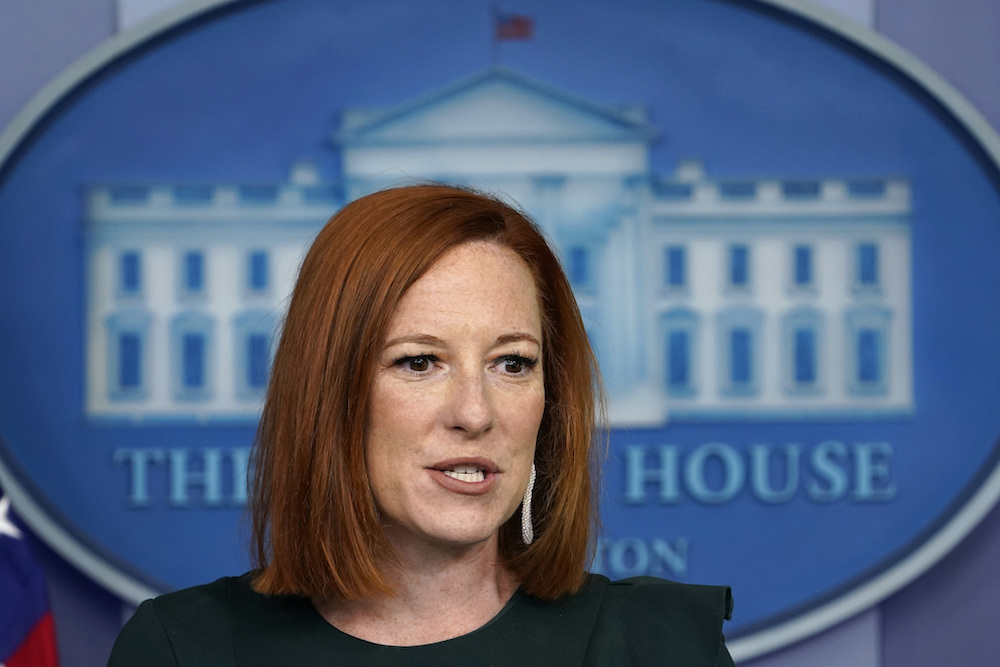 White House press secretary Jen Psaki speaks during the daily briefing at the White House in Washington, Wednesday, July 14, 2021. (AP)