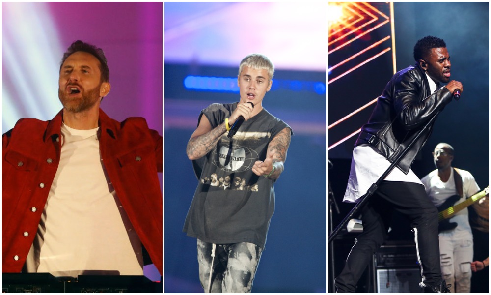 International stars Justin Bieber and Jason Derulo will headline a pair of after-race concerts during the inaugural Formula 1 Saudi Arabian Grand Prix weekend. (Shutterstock/Reuters/File Photos)