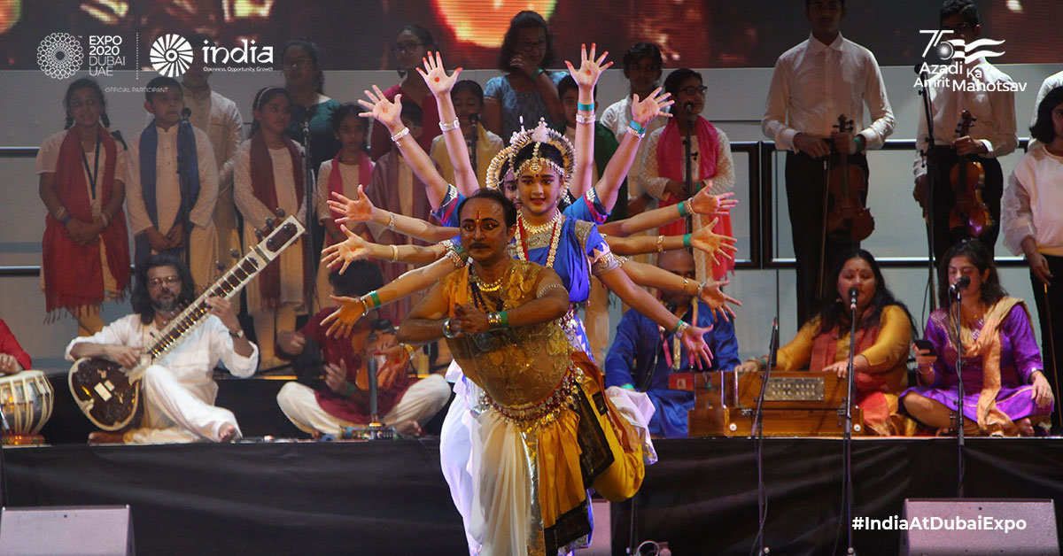  LED screens showcase traditional Indian dancing. (Supplied)