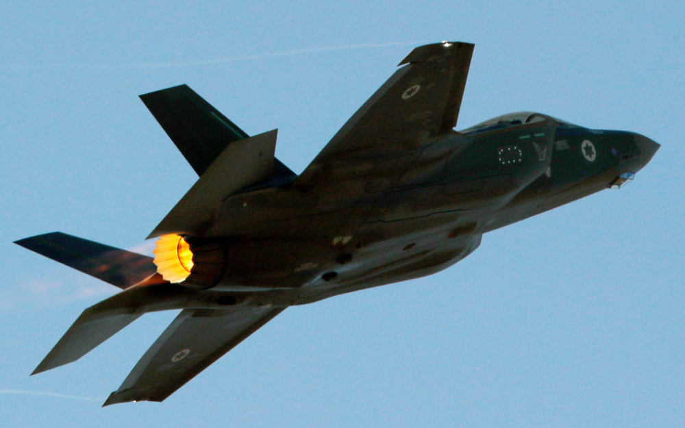 An Israeli F15 fighter jet takes part in the "Blue Flag" multinational air defence exercise at the Ovda air force base, north of the Israeli city of Eilat. (AFP)