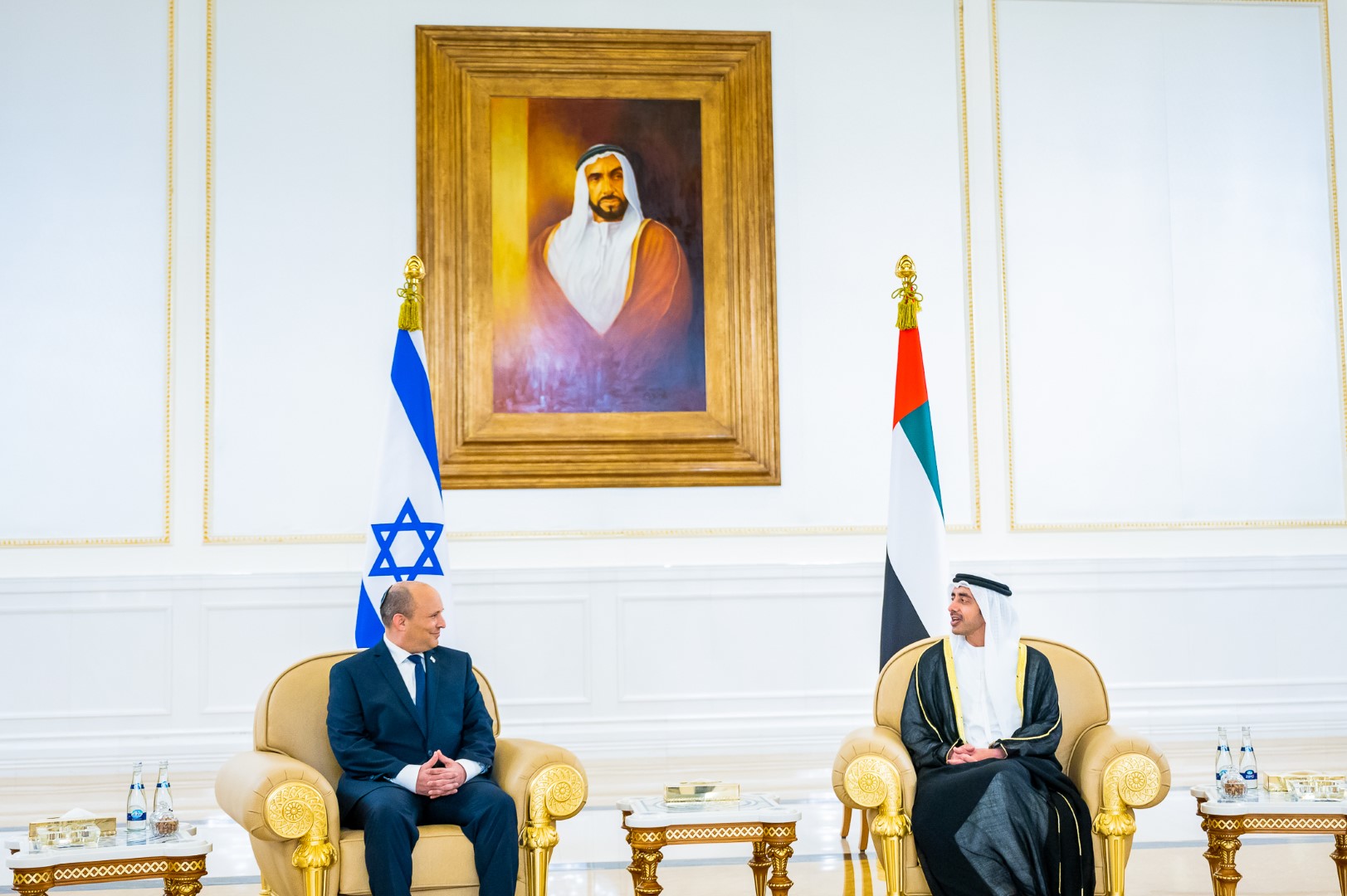 Prime Minister of Israel, Naftali Bennett, arrived in the UAE on Sunday on an official visit. (WAM)