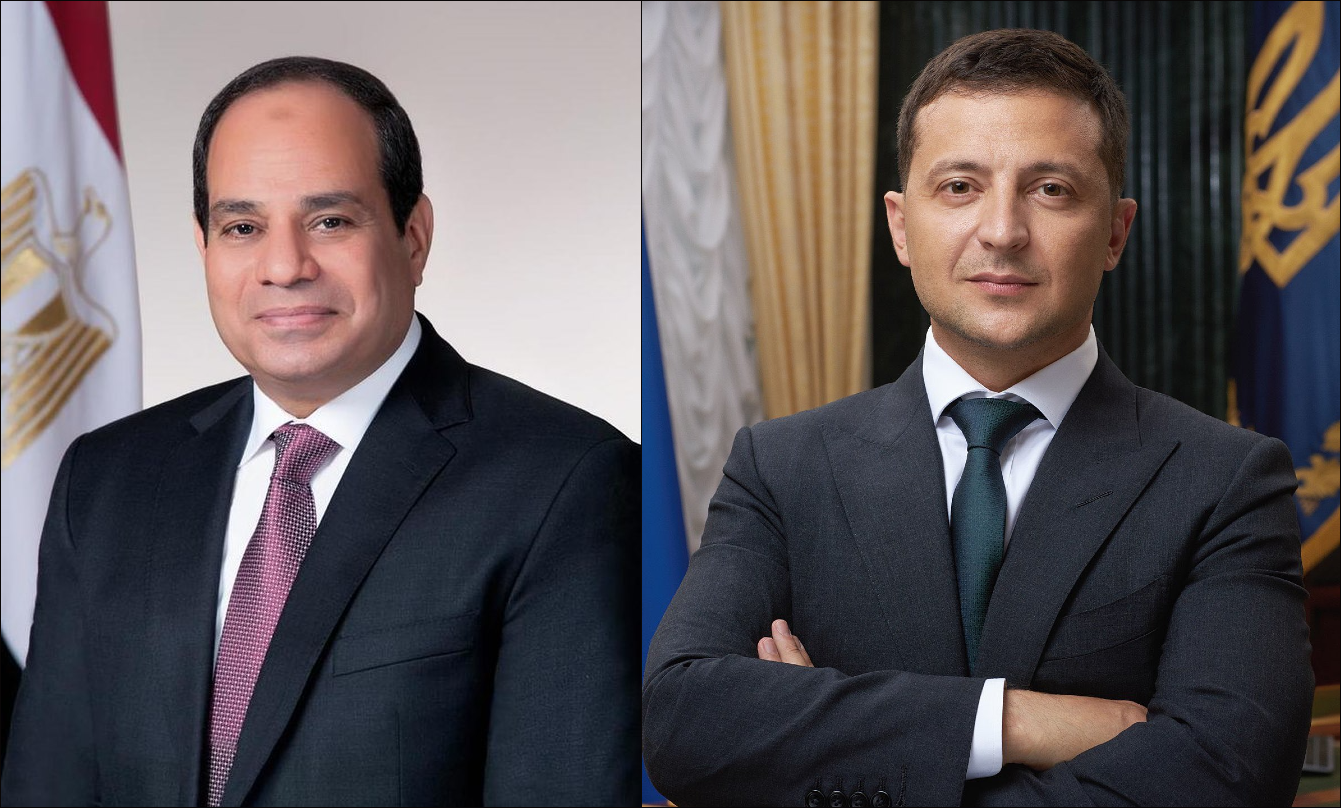 Egypt’s President Abdel Fattah El-Sisi received a phone call from his Ukrainian counterpart Volodymyr Zelensky. (Wikipedia)