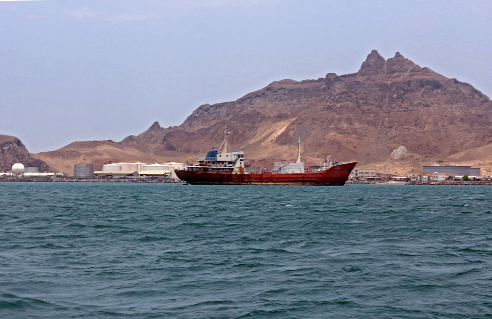 The Iran-backed Houthi militia continue to threaten maritime navigation in the Red Sea and Bab Al-Mandeb Strait. (File/AFP)