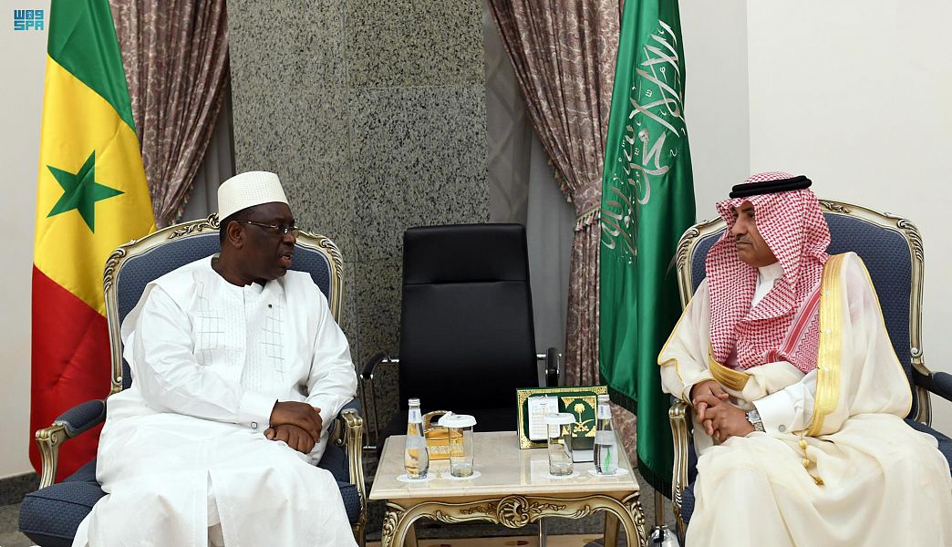 Senegalese President Macky Sall arrives in Madinah. (SPA)