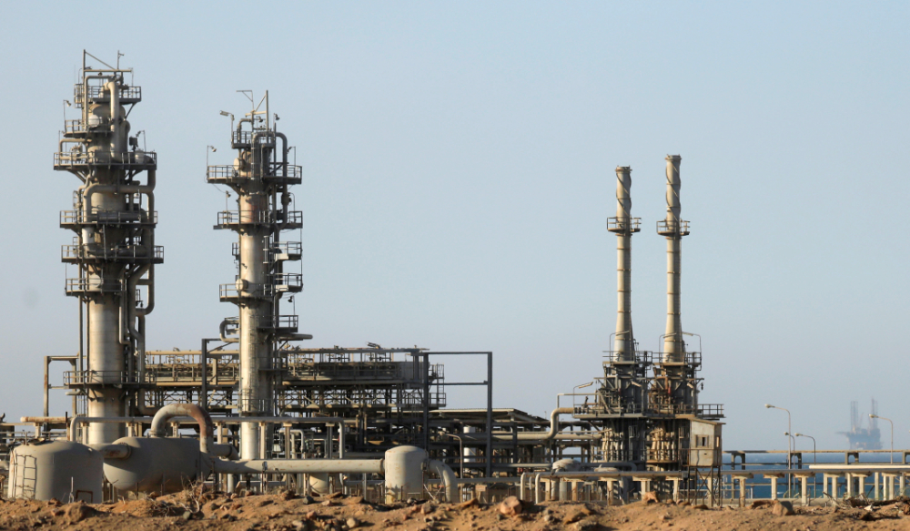 A view of a gas plant seen from the desert road of Suez outside Cairo, Egypt September 1, 2020. (REUTERS)