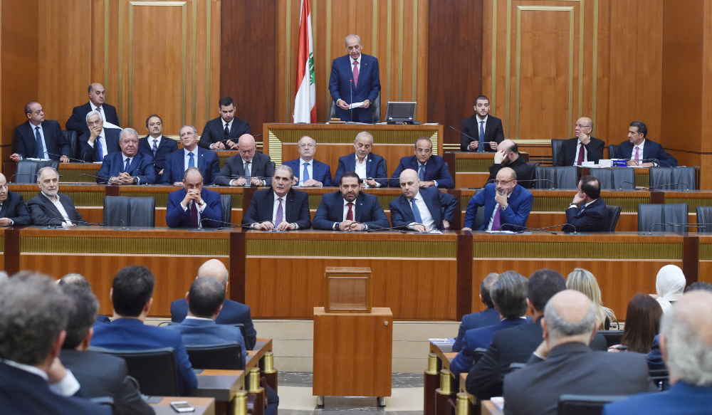 Nabih Berri, speaks after he was re-elected Lebanon's parliamentary speaker, as Lebanon's newly elected parliament convenes for the first time to elect a speaker and deputy speaker in Beirut, Lebanon May 23, 2018. (REUTERS)