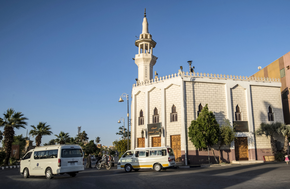 This picture taken on April 10, 2021 shows a view of a mosque of the Young Men's Muslim Association in Egypt's southern city of Luxor. (AFP)