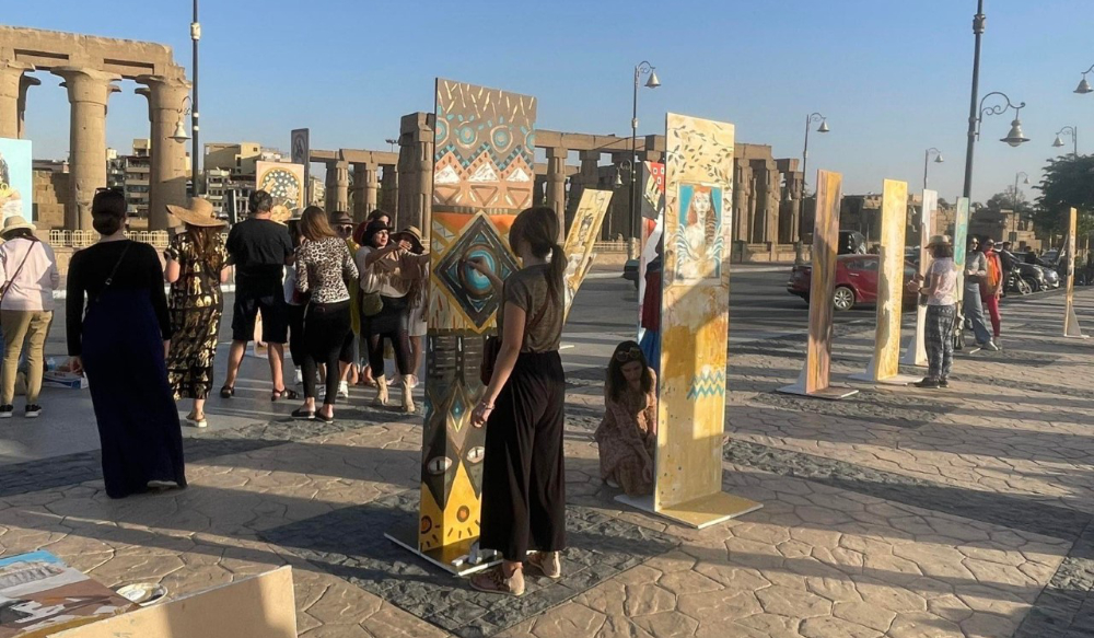 Artists from 14 different countries exhibited their artworks as part of the International Women’s Art Forum organized this week in Hurghada, Egypt, with the support of the Tourism Ministry. (Supplied)