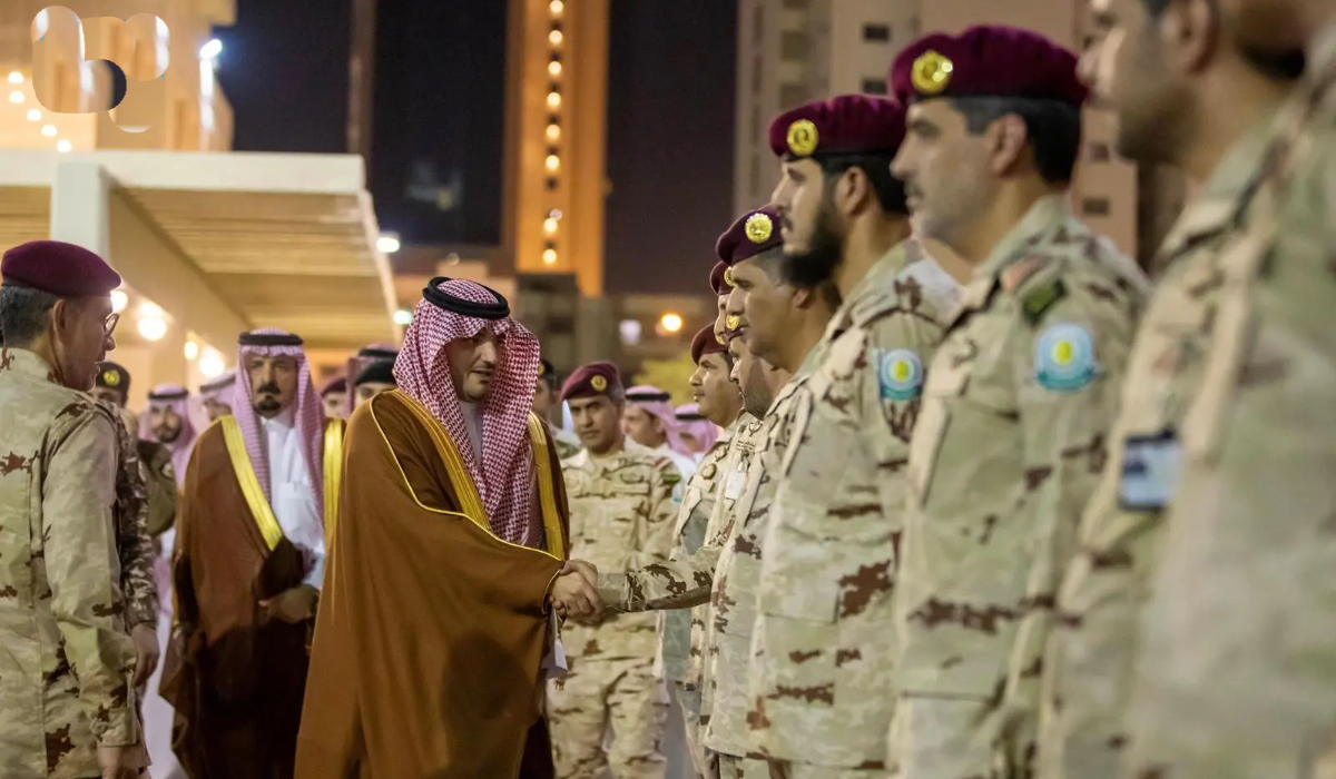 Prince Abdulaziz bin Saud inspects Hajj security forces in Makkah. (SPA)