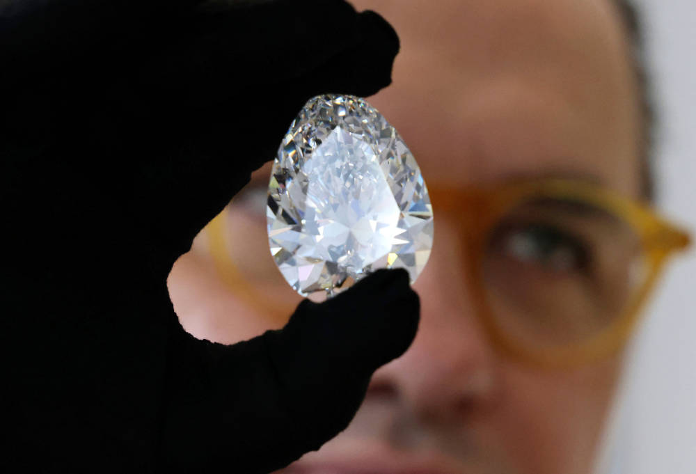 Giant white diamond ‘The Rock’ makes debut in Dubai