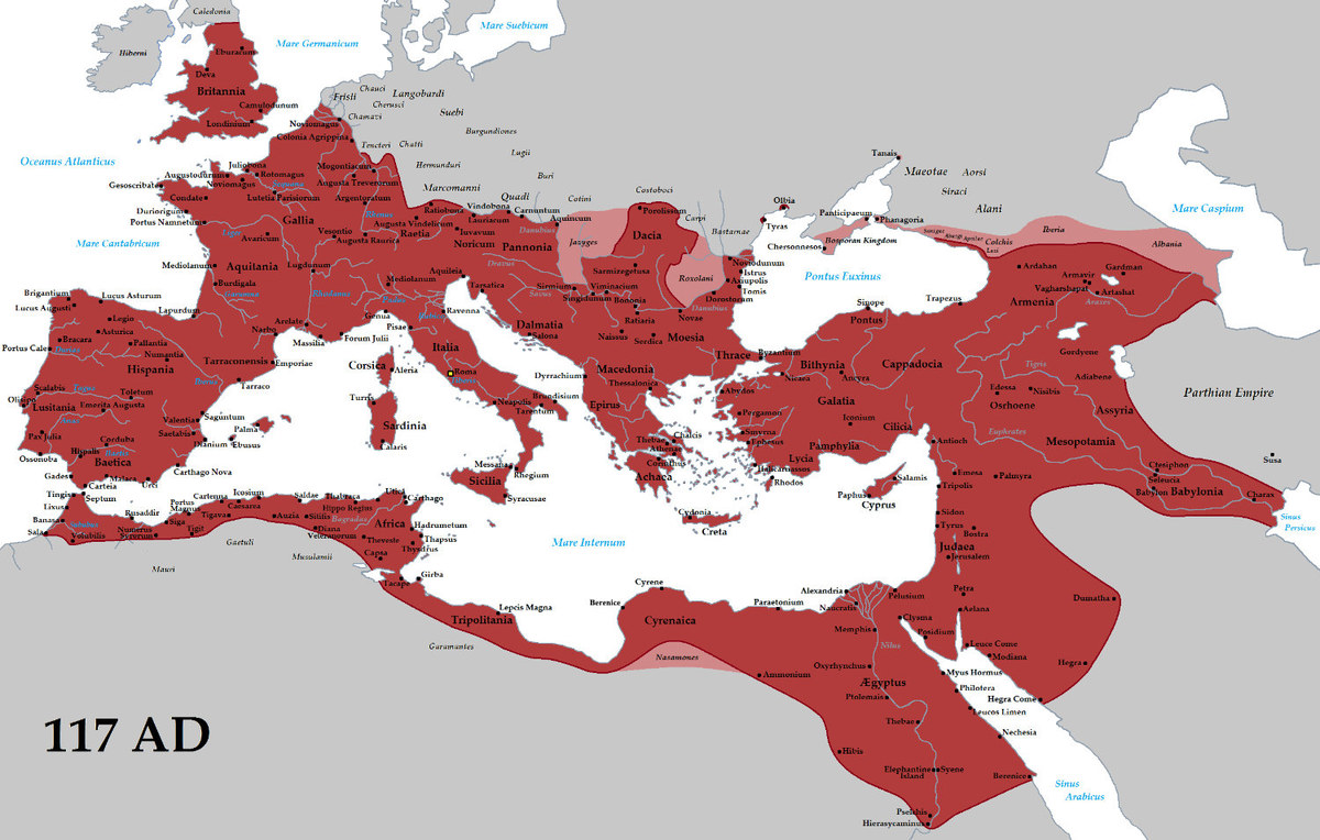 map of roman empire arabia