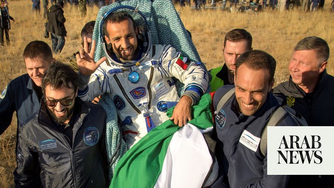 Hazza Al Mansoori Returns To Earth After Historic Uae Space Mission Arab News