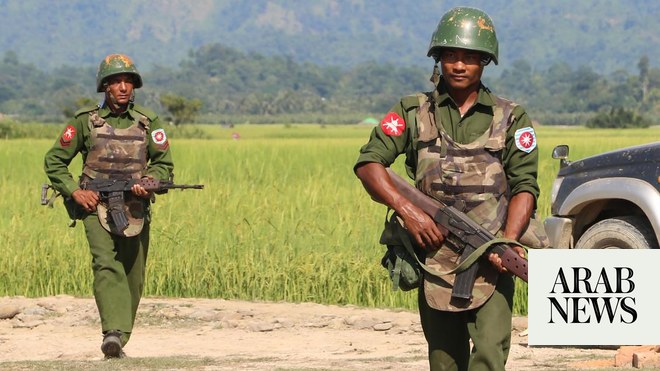 Myanmar says police attacked as western fighting displaces