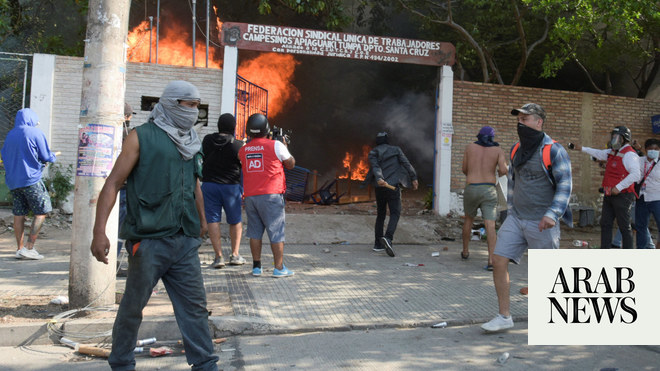 Protesters demanding a census revolt in Bolivian city Arab News