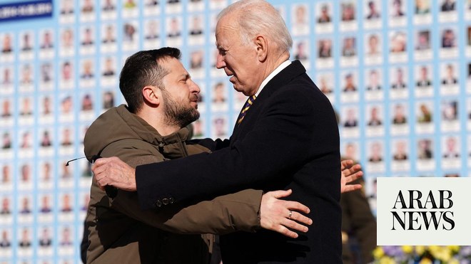 US President Biden Pledges $500m Military Aid During Kyiv Visit | Arab News