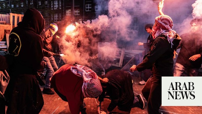 Dutch police end a pro-Palestinian demonstration at Amsterdam university