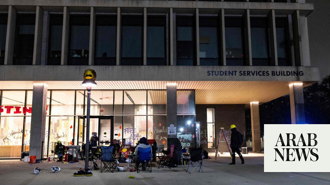 Pro-Palestinian protesters take over Cal State LA building, leaving damage and graffiti