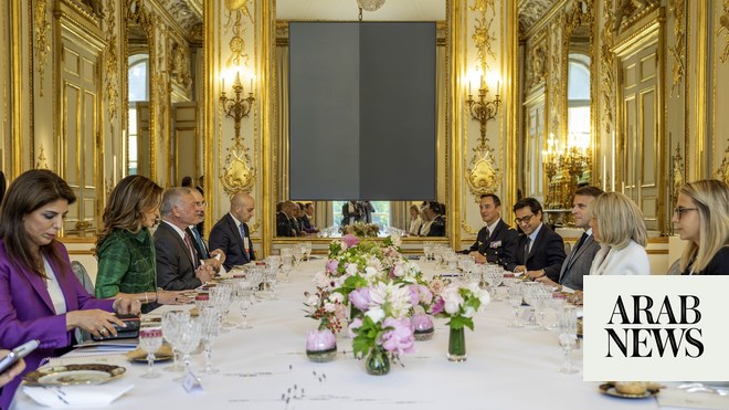 Jordanian king, French president discuss war on Gaza