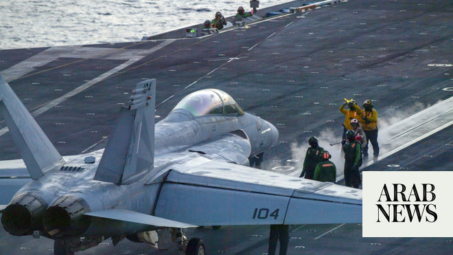 US sends ship-based Navy fighter jets to a base in the Middle East to help protect Israel