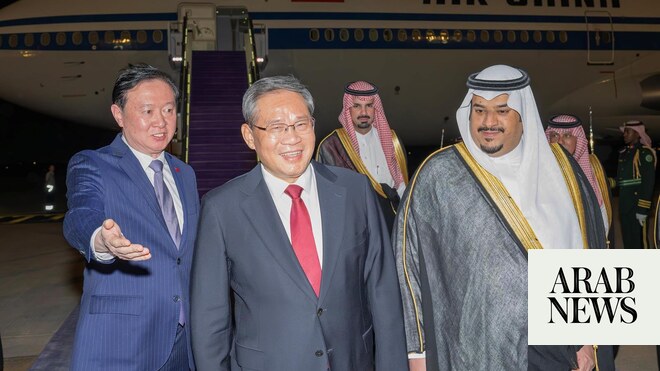 China’s PM arrives in Riyadh