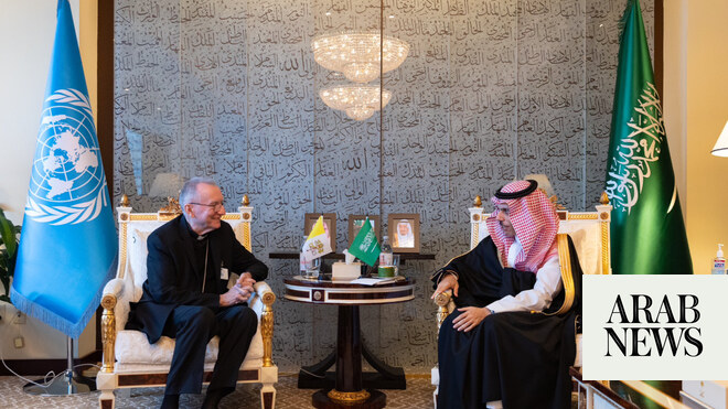 Saudi FM meets Vatican’s Secretary of State in New York 