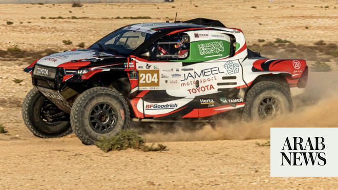 Saudi female driver Dania Akeel, Stephane Duple stun rivals to lead Qatar International Baja