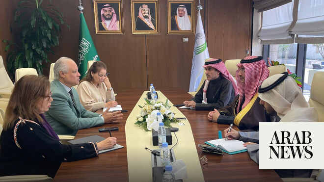 Saudi fund chief receives GCC representative to UNHCR