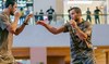Fighters in open work before UFC Fight Night: Sandhagen vs. Nurmagomedov in Abu Dhabi